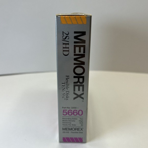 Memorex 2S/HD Double Sided High Density 5.25" Floppy Disks 10 Pack Sealed NEW! - Picture 4 of 4